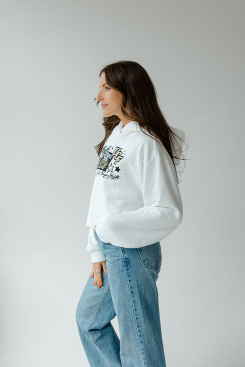 UCF Layer Patch Luxe Crop Hoodie